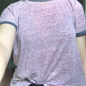 American Eagle Pink Ringer Tee